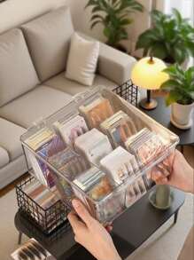 1 Peça Caixa de Coleção de Cartões de Negociação com Divisórias, Estojo de Cartão TCG para Magic, Cartões Esportivos, À Prova d'Água, Resistente a Arranhões, Caixa de Armazenamento de Cartões para Organizar e Armazenar Cartões de Jogos e Outros Cartões de Jogos de Tabuleiro