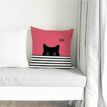 Geschenke für Katzenmamas: 18x18 Kissenbezüge - Gelb & Schwarz, Geschenkset für Katzenliebhaber