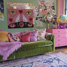 1 Pc Wall Art Leopard Eye Heart, Mystical Big Cat Print, Jungle Decor, Witchy Third Eye Art, Esoteric Gift For Boho Room Posters Canvas Painting Wall Arts Room Decor Home Decoration Unframed - Multicolor - View 9