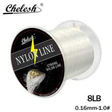 Chelesh 1093yds, 546yds Nylon Monofilament Line, High Strength, Abrasion Resistant, Transparent, Gray, Burgundy 3 Colors Available, 6LB-38LB Strength Options, Smooth Fishing Line, Handmade DIY Beading Thread