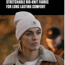 Men's Thick Knit Cuffed Beanie - Classic Winter Hat With Adjustable Fold-Up Brim, Unisex One-Size Fit For Extreme Cold - Xám - Xem 3