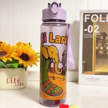 4 Colors Available! 1pc 800ml Cartoon Water Bottle, Toddler Anti-Spill Straw Cup, Kindergarten Drinking Cup, Large Capacity Portable Children's Water Bottle Leak-Proof Straw Cup, Summer Large Capacity Sports Water Bottle, Best Gift For Girls And Boys - Multicolor - View 9