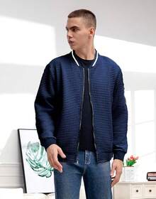 Mens Casual Lightweight CoatChristmas MQ4K - 藍色 - 查看 11