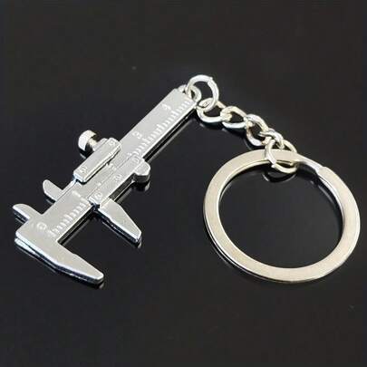 1 pieza/2 piezas Calibrador mini portátil, llavero creativo con calibrador Vernier, calibrador de llavero, herramienta de medición, accesorio