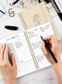 Trees Weekly Planner Notebook Undated Daily Schedule Agenda Spiral Goals Planner With Habit Tracker For Women