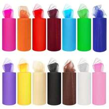 1 Roll Tulle Roll Tulle Fabric Roll 6" X 25Yards(15cm*22.8m) For Decorations Tutu Weddings Costumes Skirts Parties Gift Bow Baby Shower