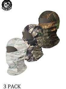 3 Packs All White Balaclava Windproof Balaclava Full Face Mask For Men Women Sun Protection Breathable Face Cover Shiesty Mask Ski Masks - Camouflage White - View 9