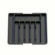 1pc Expandable Cutlery Tray, Plastic Silverware Organizer Drawer, Adjustable Utensil Holder With Large Capacity For Kitchen - Multicolor - View 7