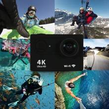 2.0" Action Camera Ultra HD 4K 30FPS WiFi Underwater Cameras Waterproof Helmet Bicycle Video Recording Cameras Outdoor Sport Cam - Đen 4K - Xem 11