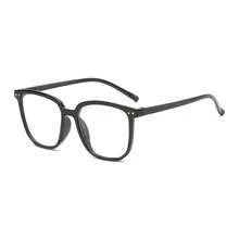 1 Pair Women's Square Plastic Frame Glasses, Rivet Decor, Casual Vacation Style, Street Fashion, Suitable For Dates, Library, Writing, Reading And Other Occasions - Multicolor - View 4