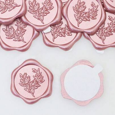 30 Stücke Rosmarin Muster selbstklebende Wachssiegel Aufkleber, geeignet für Einladungen, Weihnachten, Geschenkverpackung, Partys