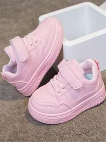 1 pereche de pantofi sport pentru copii, la modă, confortabili, cu fund moale, respirabili, casual, versatil, din PU, design pentru băieți și fete, antiderapanți, impermeabili, Preppy, cu fund plat, potriviți pentru toate anotimpurile