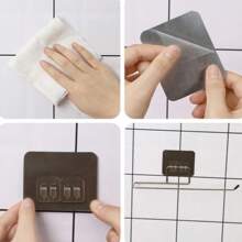 1pc No Drill Kitchen Paper Towel Holder - Cling Film Rack - Cleaning Cloth Organizer, Disposable Dishcloth Holder, Toilet Paper Rack, Bathroom Storage Towel Rack, Home Organizer Bathroom Accessory