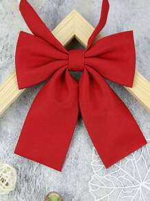 1pc Adjustable Pre-Tied Bow Tie, Suitable For Girls, Preppy Style