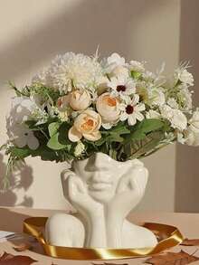 1pc Minimalist Female Beauty Face Makeup Brush Holder Vase, Suitable For Home Decor, Bedroom, Office, Students, Storage, Wedding, House Decor, Jewelry Organizer, Party Decorations, Great Gift For Friends And Family,Makeup Bag,Travel Essential - Multicolor 1 - View 19