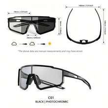 1pc Unisex Photochromic Glasses Day Night Dual-Use Fashion Style Stylish Eyewear For Fishing Outdoor Travel Daily Wear Mother's Day 2026 Best Mom Unique Gift For Mom Sentimental Gift For Mom Thank You Mom Gift Mom Gift Gift For Mom Mum Gift Mommy Gift Gift For Grandma Mothers Day Accessories Mothers Day Surprise Gift - 黑色 - 查看 5