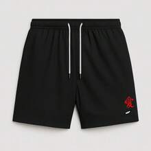 conjunto regata oversized e short de tactel de academia másculino estampada gaara com urso - preto/preto - Visão 2