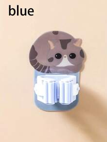 Fashionable Cartoon Cat Wall Hook, Bathroom Mop Hook, Multi-Purpose Adhesive Broom/Mop Hanger, Plastic Self-Adhesive Easy Install Mop Broom Rack, Practical Installation Clip, Suitable For Home And Bathroom - Multicolor - View 11