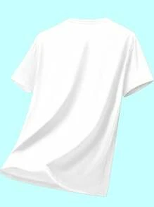 1pc Women's Quick Drying T-Shirt, Ice Silk Round Neck Short Sleeve, Stretchy Sweat-Absorbing Quick Dry Sweatshirt, Suitable For Women's Fitness Training - White - View 4