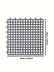 10 Pieces/Set Of TPE Bathroom Mats, Bathroom Shower Mats, Plastic Hollow Waterproof Swimming Pool Mats, Interlocking Floor Tiles With Drainage Holes, Bathroom Grid Mats, Bathroom Two-Color Non-Slip Mats, Shower Room Safety Non-Slip Mats, Bathroom Accessories, Non-Slip Shower Mat Module Interlocking Mats, Pools, Terraces, Balconies, Kennels, Poultry And Colored Grid Mats.