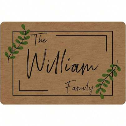 Personalized Welcome Doormat For Home Entrance,Custom Hello Welcome Door Rug With Family Name,Indoor Porch Rugs,Non Slip Low-Profile Floor Front Switch Mat For Entryway Yard Outdoor Decor- 24"X16"/30"X18"