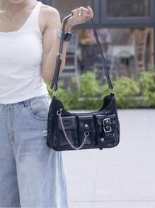 Bolso cruzado de hombro y axila de estilo coreano, versátil para ir y venir, salir, compras diarias, diseño de nicho