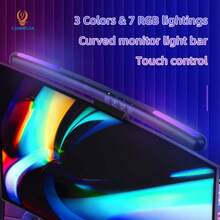 RGB Screen Light, Touch Dimmable Computer Lamp Strip, LED Screen Hanging Lamp, Gaming/Office Eye-Care Monitor Light With USB, Magnetic Attachment, RGB Backlight For Desktop Computer/Laptop/Display/Desk/Computer Desk/Live Streaming/ESports Gaming - Monitor Screen Light - View 11