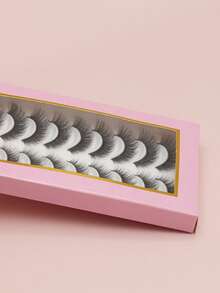 AYRMILLA 10 Pairs Lashes Natural Long 3D Mink False Eyelashes Winged End Eye Elongated Eyelashes Mink Lashes Short Eyelashes - Natural Lashes - View 7