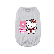 Sanrio 1 Peça Fantasia Respirável e Macia para Cães e Gatos, Regata Estampada com Hello Kitty para Animais de Estimação