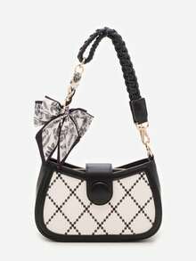 NYXIA Handmade Woven Silk Bowknot Bag Extension Chain, Women's Handbag Shoulder Bag DIY Extension Chain, Retro Metal Bag Strap Replacement Accessories, Birthday Or Holiday Gifts For Family/Friends/Classmates/Girlfriends - Multicolor - View 3