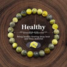 1pc Natural Crystal Beaded Bracelet, Elastic Stretch Bracelet Suitable For Men And Women, Daily Wear - Natural Stone Bracelet - View 9