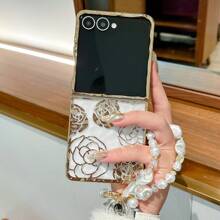 1pc Women's Foldable Phone Case, Fashionable & Popular With Hanging Chain, Phone Protective Cover Compatible With Samsung Galaxy Z Fold 7/6, Also Fits Samsung Galaxy Z Flip7/6/5, Suitable As Birthday, Graduation Or Back To School Gift Waterproof Shockproof Anti-Fall Scratch Resistant - Rose Gold - View 14