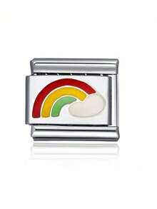 1 件 2025 情人节精美 9 毫米宽 1 件心形与数字英文字母设计 DIY 迷人情侣手链不锈钢首饰制作配件 - 彩色 - 查看 21