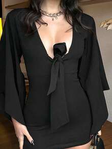 Women's Solid Color Casual Fashion Plus Size Fitted Sexy Dress