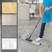 Large Flat Mop, Cleaning Mop With Telescopic Handle, Professional Industrial Mop With 3 Microfiber Pads For Dry And Wet Use, 80 X 11 X 154 Cm - Mopa de Microfibra - 查看 7