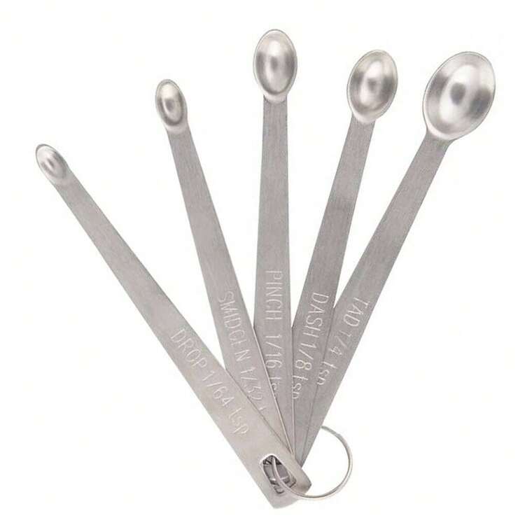 10PCS Stainless Steel Mini Measuring Seasoning Dry And Liquid Ingredients Spoon - Silver - View 3