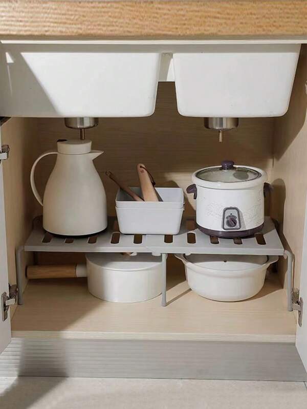 1/2 Stücke einstellbares Schrank Aufbewahrungsregal, Heim Kleiderschrank Organizer Regal, Spülbecken Aufbewahrungsregal, platzsparendes Regal, multifunktionale mehrstufige Schuhablage für Küche, Wohnzimmer, Studentenwohnheim, Kunststoff Schuh- & Pantoffel Aufbewahrungsregal
