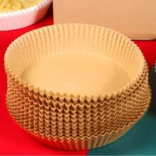 100-300 PCS Round Disposable Non-Stick Air Fryer Steamer Paper Liner Parchment Baking - Brown - View 12