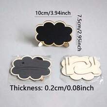 1/5/10 Mini Blackboard Bulletin Boards With Brackets, Suitable For Message Display Boards, Small Wooden Blackboards, Creative Wooden Crafts, Small Blackboards, Coffee Ornaments, Restaurant Display Boards, Message Boards, Home Art Boards, Writing Boards, Suitable For Weddings, Birthday Parties, Table Numbers, Home Decorations, Food Signs And Special Event Decorations, Cheesecake Labels, Christmas And Halloween Decorations, Christmas Back To School Room Decorations, Learning Supplies, Halloween, Thanksgiving, Easter - Multicolor - View 10