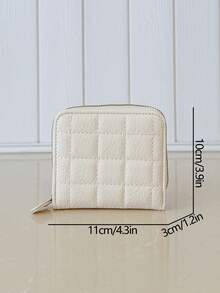 Wallets Money Bag Card Holder Pocket Purse Cute Fashion Geometric Patchwork - White - View 11