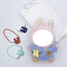 Pour Labubu Accessoire de poupée Figurine miniature Pendentif porte-clés en résine mignon de sac de courses. Accessoire de décoration pour poupée Labubu et diverses figurines. Modèle de chiot en résine mignon. Accessoires de vêtements de poupée miniature OB11. Pendentif miniature (accessoire seulement) pour les accessoires de vêtements de poupée Labubu, convient pour habiller des poupées de 17 cm, ensemble complet de vêtements et accessoires décontractés à la mode