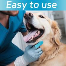 Dog Super Soft Pet Finger Toothbrush Teeth Cleaning Silicone Tooth Brush Tool Dog Cat Cleaning - Blue - View 4