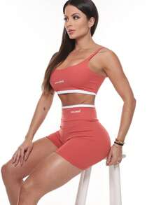 Duo Shorts - Style And Performance! - 珊瑚橙 - 查看 4