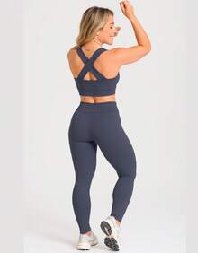 Women Sports Sets - Navy Blue - View 4