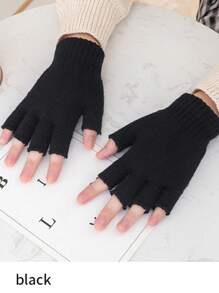 Customized Fingerless Gloves, Touchscreen Capable, Warm & Breathable Knitted Gloves, Team Customization - Text Customization - View 7