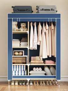 This Wardrobe Is 41.34 Inches Long, Approximately 105 Cm. It Can Be Quickly Assembled Without Tools, Usually With Detailed Instructions. Disassembly Is Also Very Easy, Making It Convenient To Move And Store. The Fabric Part Can Be Cleaned Regularly To Keep It Tidy.