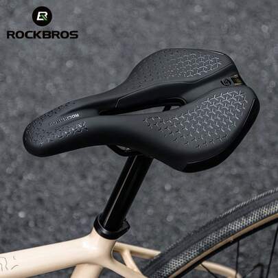 ROCKBROS 1PC Road Mountain Bike Saddle: Comfortable Hollow Bicycle Cushion, Race Saddle & Refreshing Cycling Accessories