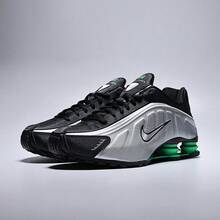 Men's NIKE SHOX R4 Casual Sports Shoes, Low-Top, HQ1988-006 - Silver - View 5