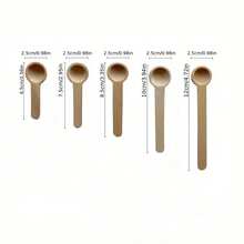 4/8 Pieces Mini Wooden Spoon Long Handle Honey Spoon Jam Spoon Coffee Spoon Dessert Seasoning Salt Spoon Stirring Spoon Spoon - Multicolor - View 3
