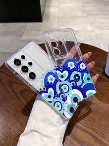 1 件奢华心形、眼睛、花朵、恶魔之眼透明气囊防摔 TPU 手机壳，适合作为节日礼物，兼容 Apple XS/XS Max/XR/11 12 13 14 15 16 Pro/Pro Max/14 15 16 Plus 和系列 - 彩色 - 查看 5